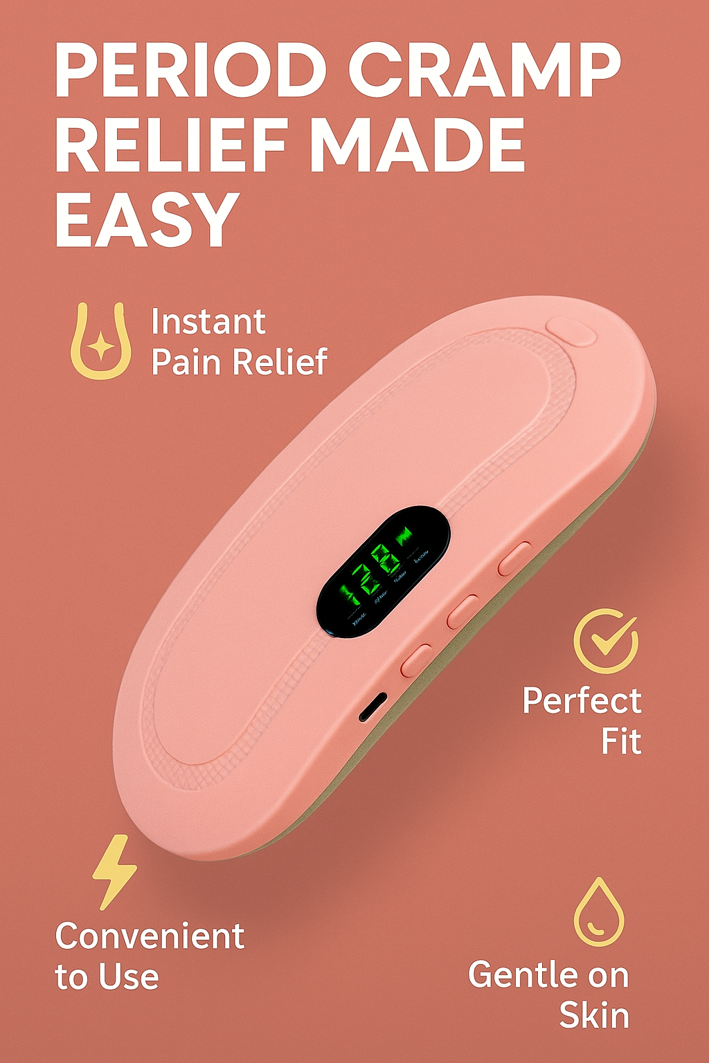 CrampEase Pro – Premium Cordless Heating Belt for Period Pain Relief