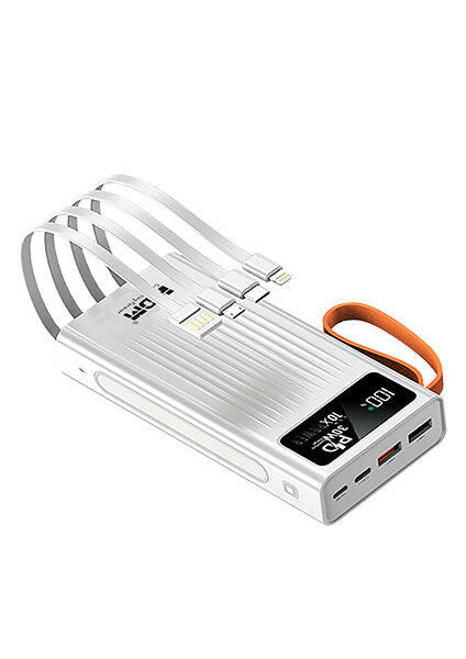 KDM -10X POWER – 12000mAh Fast Charging Power Bank-white.