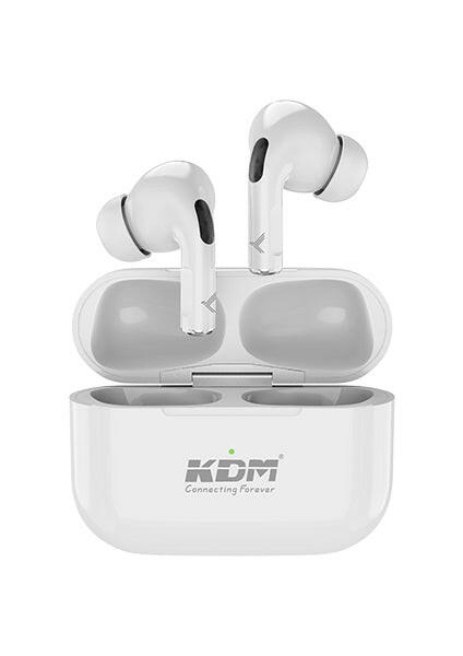 KDM – A1 HopPods | Wireless Earbuds with ENC & Touch Control - White.