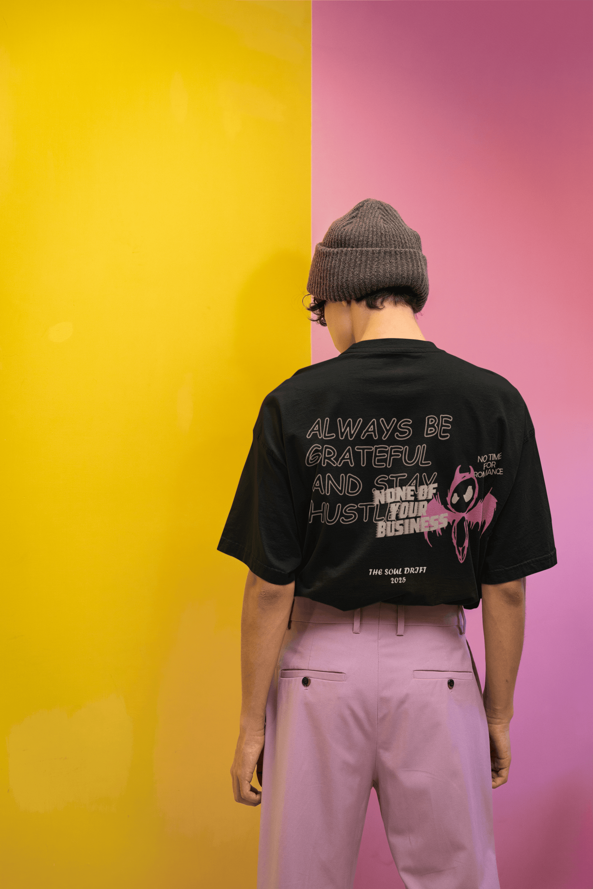 TheSoulDrift™ Oversized Tee – “None Of Your Business”.
