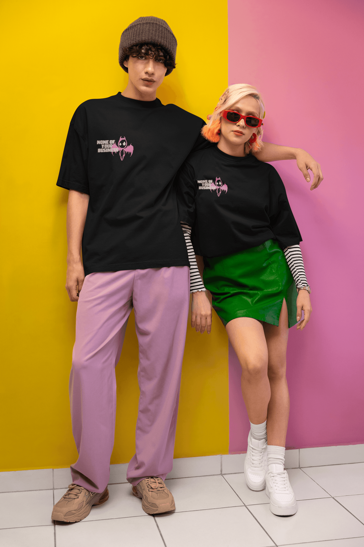 TheSoulDrift™ Oversized Tee – “None Of Your Business”.